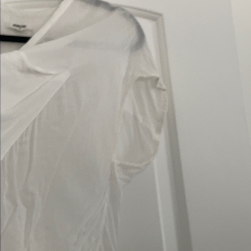 Helmut Lang Draped Asymmetrical Button Up Blouse - image 5